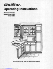 Quasar MQS1085H Operating Instructions Manual