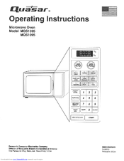 Quasar MQS1095H - MICROWAVE Operating Instructions Manual