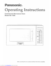 Panasonic NE-1056 Operating Instructions Manual