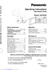 Panasonic NNMS26 - MICROWAVE Operating Instructions Manual