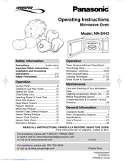 Panasonic NNS443BF Operating Instructions Manual
