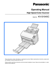 Panasonic KV-S1045C Operating Manual
