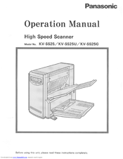 Panasonic KV-SS25 Operation Manual
