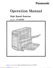 Panasonic KV-SS25D Operation Manual