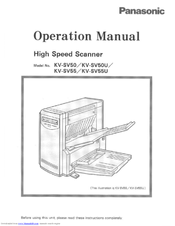 Panasonic KV-SV50 Operation Manual