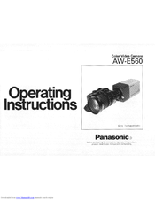 Panasonic AWE560 - COLOR VIDEO CAMERA Operating Instructions Manual