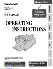 Panasonic KX-FLM600 Operating Instructions Manual