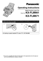 Panasonic KX-FLM671 Operating Instructions Manual