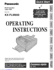 Panasonic KX-FLM650 Operating Instructions Manual