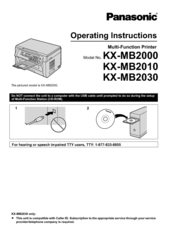 panasonic kx mb2030 manual