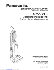 Panasonic MCV215 - COMMERCIAL VACUUM Operating Instructions Manual