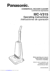 Panasonic MCV315 - COMMERCIAL VACUUM Operating Instructions Manual