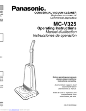 Panasonic MCV325 - COMMERCIAL VACUUM Operating Instructions Manual