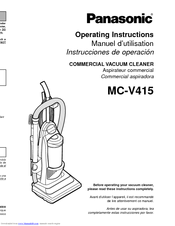 Panasonic MCV415 - COMMERCIAL VACUUM Operating Instructions Manual