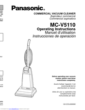 Panasonic MCV5110 - COMMERCIAL VACUUM Operating Instructions Manual