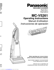 Panasonic MCV5261-MUL - UPRIGHT VACUUM PLAT Operating Instructions Manual