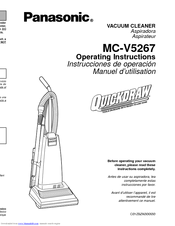 Panasonic MCV5267 - UPRIGHT VACUUM Operating Instructions Manual