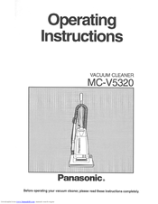 Panasonic MCV5320 - UPRIGHT VACUUM-QKDR Operating Instructions Manual