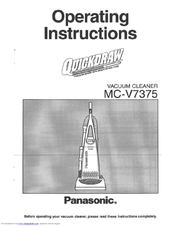 Panasonic QuickDraw MC-V7375 Operating Instructions Manual