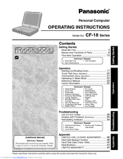 Panasonic CF18DHAZXKM Operating Instructions Manual