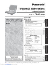 Panasonic CF-18KHHZXBM - Toughbook 18 Touchscreen PC Version Operating Instructions Manual