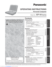 Panasonic Toughbook CF-18GHAZXBM Operating Instructions Manual