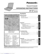 Panasonic Toughbook CF-27EB6GDCM User Manual