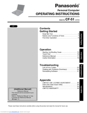 Panasonic CF-51CCMDBBM - Toughbook 51 - Pentium M 1.6 GHz Operating Instructions Manual
