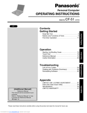 Panasonic Toughbook CF-51GAMBAKM Operating Instructions Manual