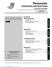 Panasonic CF51MCMDDBM - NOTEBOOK COMPUTER Operating Instructions Manual