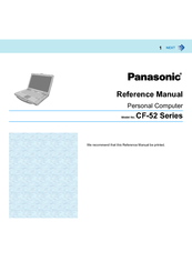 Panasonic Toughbook CF-52GUNHX2B Reference Manual