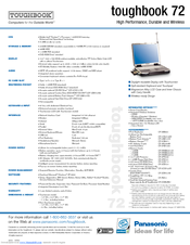 Panasonic Toughbook CF-72VCJWZQM Specifications