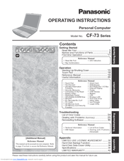 Panasonic Toughbook CF-73YCVTSBM Operating Instructions Manual