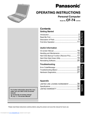 Panasonic Toughbook CF-74JCJBDAM Operating Instructions Manual