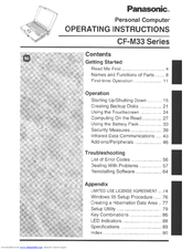 Panasonic Toughbook CF-M33W5M User Manual