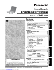 Panasonic Toughbook CF-T2DWATZKM Operating Instructions Manual