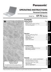 Panasonic Toughbook CF-T2FWATZBM Operating Instructions Manual