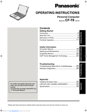 Panasonic CF-T8EWDSZAE Operating Instructions Manual