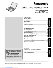 Panasonic Toughbook CF-W7BWBZZJM Operating Instructions Manual