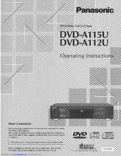 Panasonic DVDA112U - DIG. VIDEO DISCPLAYE Operating Instructions Manual