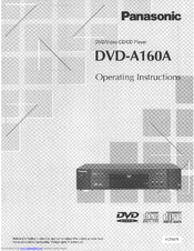 Panasonic DVD-A160 Operating Instructions Manual
