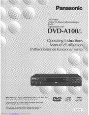 Panasonic DVDA100U - DIG. VIDEO DISCPLAYE Operating Instructions Manual