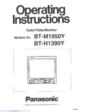 Panasonic BTH1390Y - COLOR VIDEO MONITOR Operating Instructions Manual
