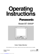 Panasonic BTS950 - COLOR VIDEO MONITOR Operating Instructions Manual