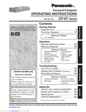 Panasonic CF07LZCZYDM - NOTEBOOK COMPUTER Operating Instructions Manual