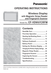 Panasonic CF-VDW07CRFM Operating Instructions Manual