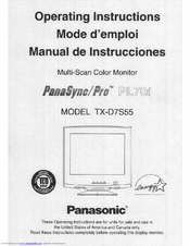 Panasonic PANASYNC Pro PL-70I User Manual