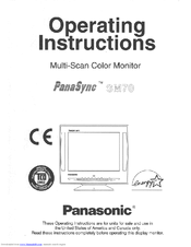 Panasonic PANASYNC TX-D7F35F-E User Manual