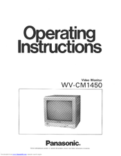 Panasonic WV-CM1450 Operating Instructions Manual