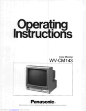 Panasonic WVCM143 - COLOR MONITOR Operating Instructions Manual